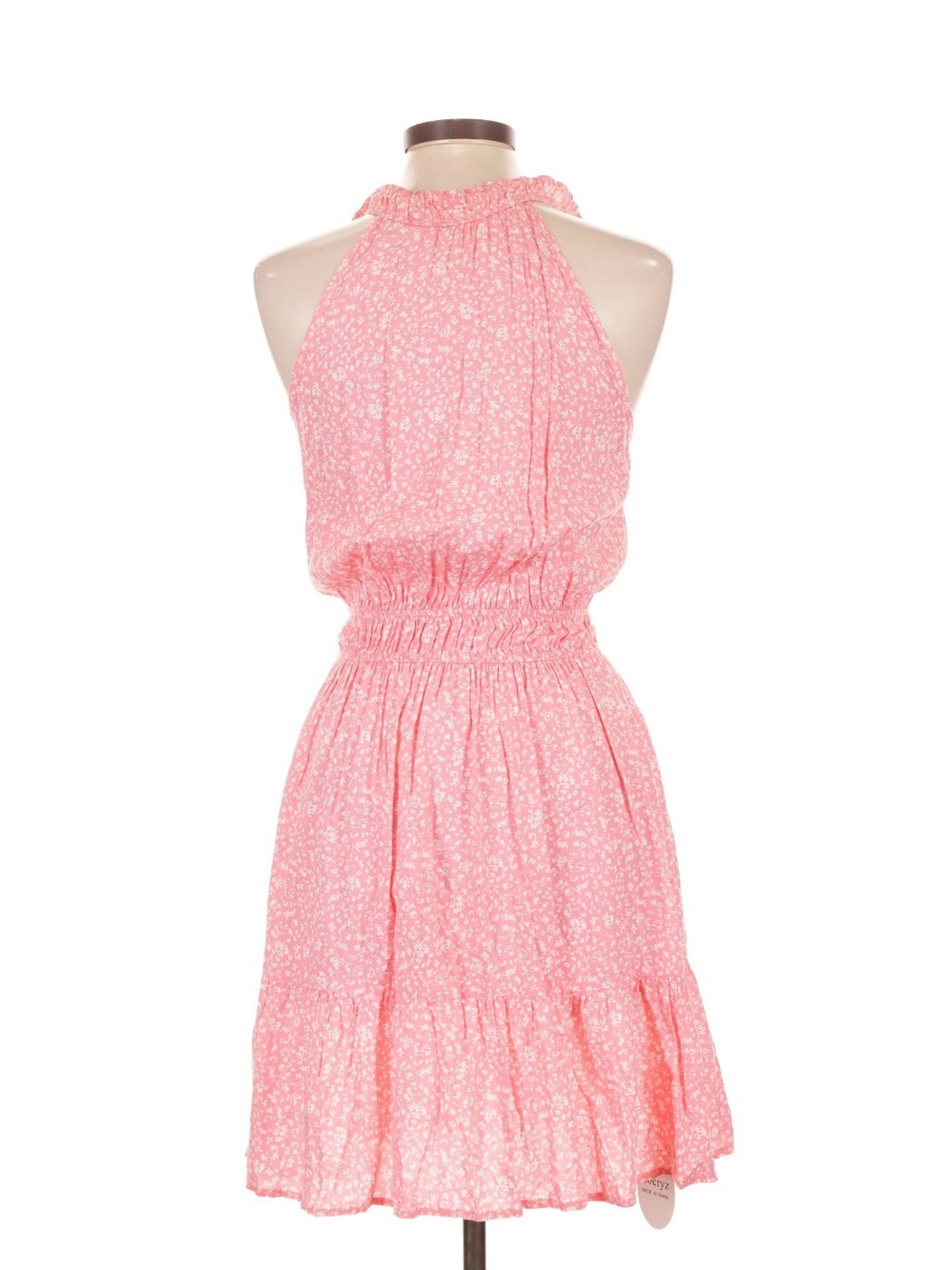 Pink Halter Floral Sundress